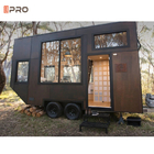 200mm EPS Wall Wooden Prefab Houses Luxury Tiny Loft Trailer Travel Light Steel Structure
