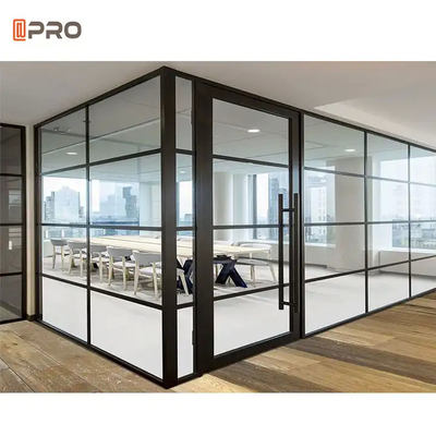 Soundproof Modern Office Partitions Aluminum Glass Partition Office Wall