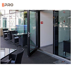 Sound Insulation Aluminium Double Swing Door With Frosted Glass