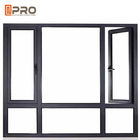 Customize Horizontal Double Casement Windows / Aluminium Frame Glass Window nigeria casement window arch casement window